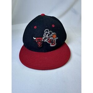 Vintage Chicago Bulls Mickey Mouse Collaboration New Era Hat Youth Size 6.75 Cap